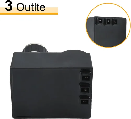 Miniatura 2 de Generador de chispa GasSaf con 3 tomas de corriente, batería AA, tapa plateada, botón táctil, cromado, encendido eléctrico, encendido para parrilla
