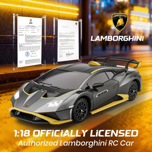 Miniatura 7 de Lamborghini - Auto de control remoto, escala 1:18, auto de juguete Lamboghini con licencia oficial, autos RC geniales para niños y adultos de 4, 5