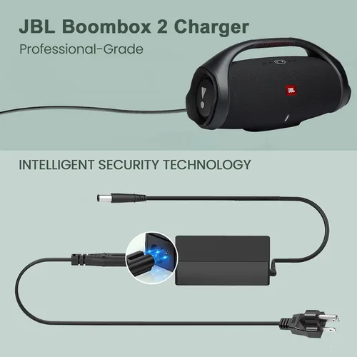 Miniatura 4 de Cargador de 19 V compatible con JBL Boombox 3, Boombox 2, Boombox 1 altavoz portátil inalámbrico compatible con cable adaptador de fuente