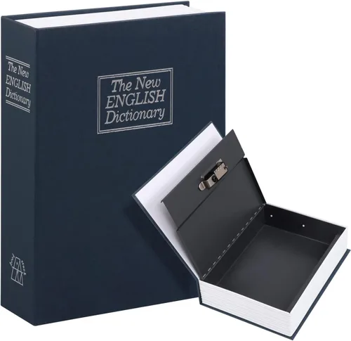 Miniatura 13 de KYODOLED - Caja fuerte con forma de libro, con cerradura de combinación, caja portátil de seguridad secreta, para ocultar dinero, metálica