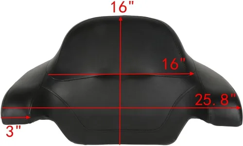 Miniatura 6 de TCMT Caja de maletero para motocicleta King con respaldo envolvente, portaequipajes para Harley Davidson 2014-2025 Touring CVO Road King Road Glide