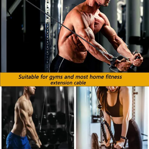 Miniatura 5 de LOOEEL Paquete de 2 cables de extensión de fitness de 39 pulgadas, accesorios de cuerda de extensión de fitness, sistema de poleas de gimnasio