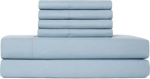 Miniatura 24 de Juego de sábanas tamaño individual XL de 4 piezas con 2 fundas de almohada envolventes, sábanas de microfibra suave de bolsillo profundo