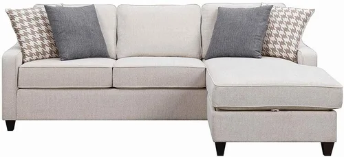 Coaster Home Furnishings Mcloughlin - Sofá modular tapizado con brazos inclinados, respaldo acolchado y patas de bloque cónicas - Sala de estar -