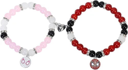 SacXand Matching Bracelets for Couples Kitty Friendship braclets for best friends bf and gf Halloween Christmas Jewelry Gifts for Women Men Girls