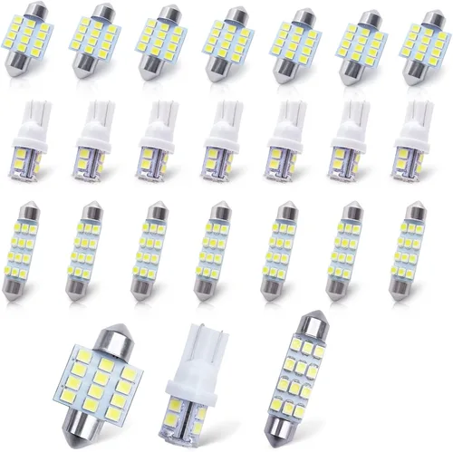 Miniatura 8 de QuicTO Juego de luces LED para interiores, 24 piezas, color azul, compatible con la mayoría de vehículos
