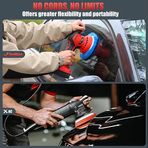 Miniatura 6 de Pulidor inalámbrico de coche para batería Milwaukee m18, pulidor eléctrico para detalles/pulido/encerado de automóvil (batería no incluida)