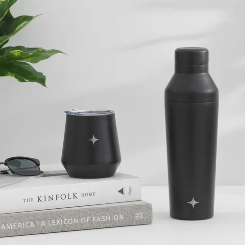 Miniatura 9 de JoyJolt Vaso de vino con triple aislamiento con tapa de 12 onzas, tapa deslizante y con pajita. Vaso de vino de acero inoxidable de doble pared al