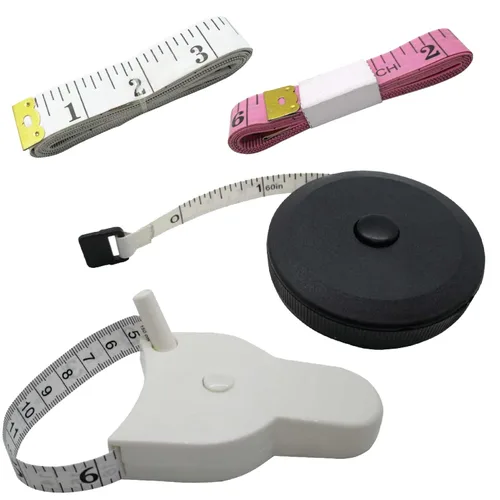 Gadgetime USA Cinta métrica (paquete de 4) – para costura, costura, sastrería, tela, cintura, manualidades, fitness, retráctil, cinta métrica