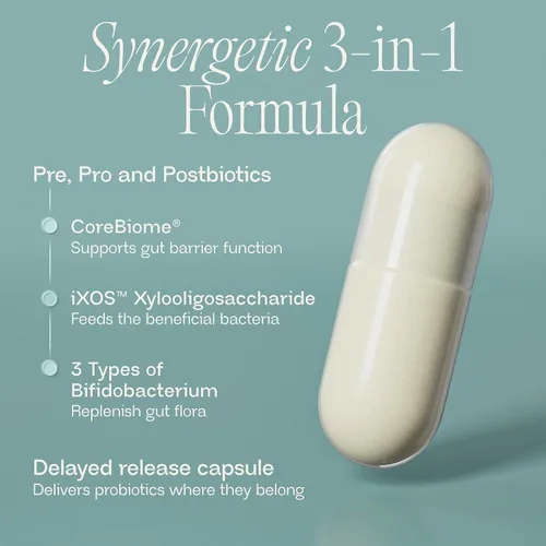 Miniatura 3 de BIOMA Probióticos - Probiótico para la salud digestiva - Apoyo intestinal para hombres y mujeres con xilooligosacáridos, tributirina