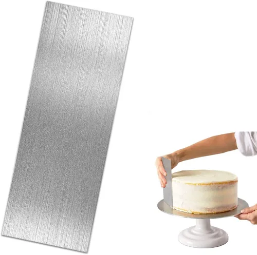 Raspador de Pastel de Acero Inoxidable de 8.6 Pulgadas Raspador de Metal para Alisador Nivelador de Pasteles Raspador Peine Decorador de Pasteles