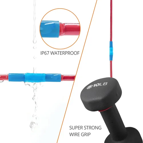 Miniatura 5 de Wirefy 150 terminales de crimpado termorretráctiles de extremo a extremo, terminales eléctricos aislados para cables sin costuras, 1,5-2,5 mm²