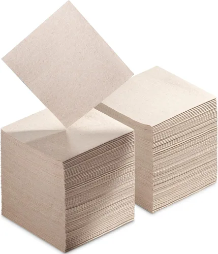 Miniatura 8 de Servilletas de papel desechables similares a tela, paquete de 200 servilletas de cena de color natural de 12 x 17 pulgadas, recicladas, para bodas