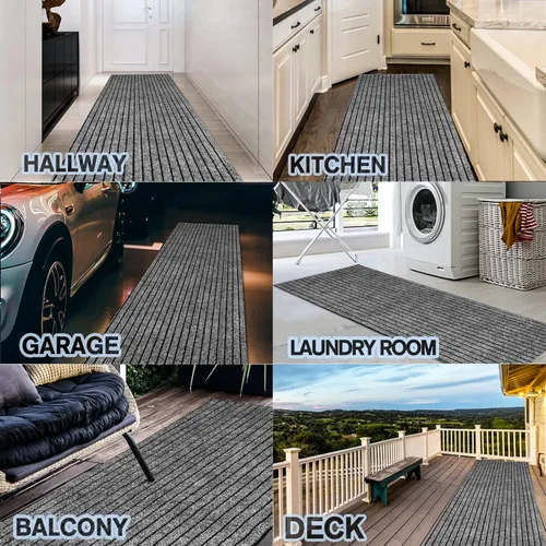 Miniatura 6 de Alfombras antideslizantes con respaldo de tamaño personalizado, fácil de limpiar, impermeables, para pasillo, entrada, cocina, lavandería, 2 x 6