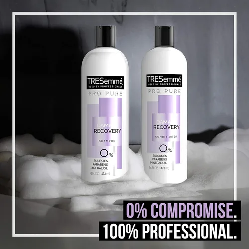 Miniatura 9 de TRESemmé Champú Pro Pure para recuperación de daños en el cabello dañado, sin sulfato, parabenos ni tintes, 16 onzas líquidas (paquete de 4)