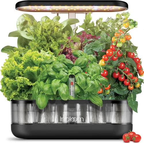Miniatura 11 de inBloom Sistema de cultivo hidropónico de 12 vainas para jardín interior con luz de crecimiento LED y kit de vainas, kit de germinación de plantas