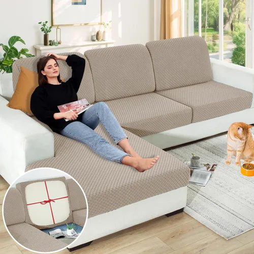 Miniatura 10 de YEMYHOM 【Liquidación】 Fundas Elásticas para Cojines de 1 Pieza, Fundas de Cojín de Asiento para Sofá y Silla, Funda Suave de Sofá de Repuesto