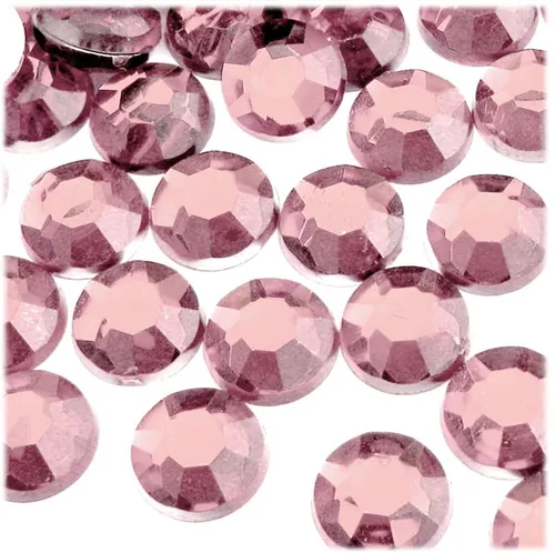 Miniatura 4 de The Crafts Outlet 144 diamantes de imitación redondos de 0.630 in - parte trasera plana rojo rubí rojo