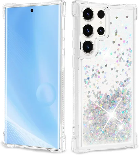 Miniatura 32 de Funda con purpurina para Samsung Z Flip 3, a prueba de golpes, funda de TPU transparente con purpurina líquida para Samsung Z Flip 3 para mujer