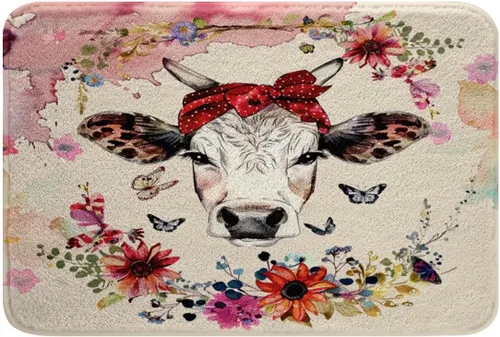 Miniatura 16 de Erosebridal Tapete de baño bohemio azteca de 16 x 24 pulgadas, color blanco y negro con estampado de flechas geométricas, alfombras de baño bohemias