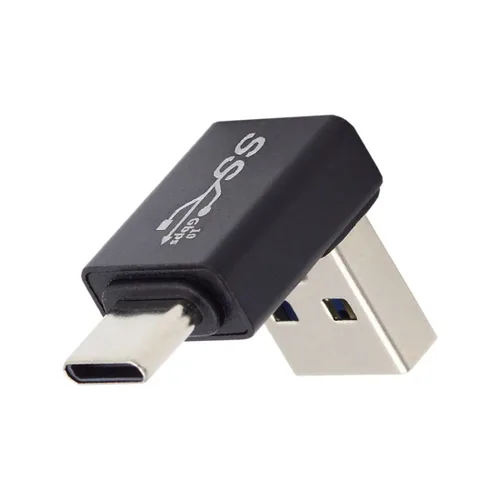 Miniatura 7 de chenyang Conector USB 3.0/3.1 USB C a USB 3.0 Datos 10Gbps Adaptador de carga 90 grados en ángulo abajo