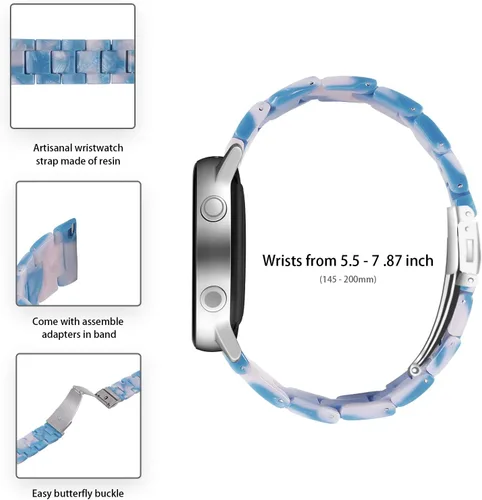 Miniatura 4 de Correa de reloj de resina compatible con Amazfit GTS/GTS2/GTS 3/GTS 2e/GTS 2 mini/GTS 4 mini/GTR Mini, correa de repuesto para reloj inteligente