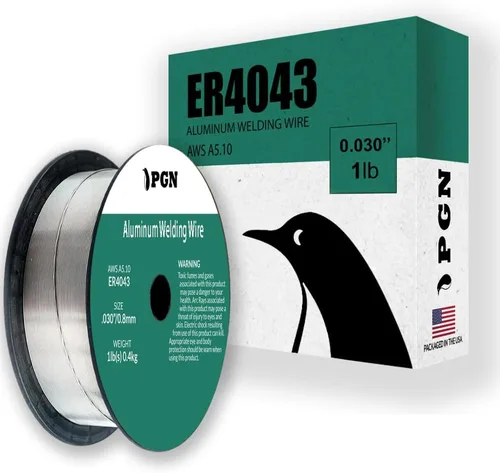 PGN - Alambre de soldadura MIG de aluminio, ER4043, 030 pulgadas, carrete de 1 libra, alambre MIG de aluminio con silicona para fluidez de charco y