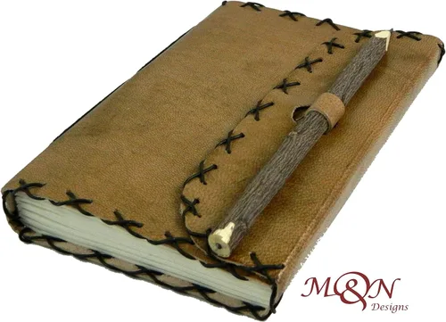 Miniatura 3 de M & N Designs M&N - Diario de cuero hecho a mano con bolígrafo para hombres y mujeres, el mejor regalo para cuaderno de bocetos de arte, diario