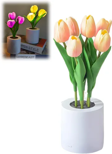 Miniatura 15 de Lámpara de girasol, girasol artificial en maceta con luces LED, luz nocturna LED USB, lámpara de mesa, mesita de noche, dormitorio, luz decorativa