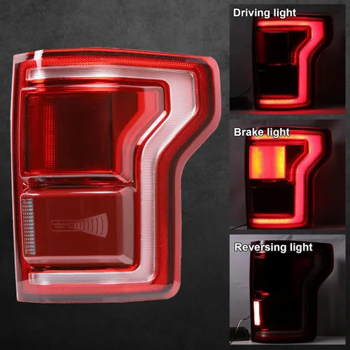 Miniatura 4 de juego de ópticas traseras LED con luz de freno y señal de giro para lado del pasajero derecho, compatible con Ford F150 2015 2016 2017
