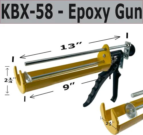 Miniatura 3 de KBX58 Dispensador de epoxi para calafatear/adhesivo 13.5 fl oz Mezcla 3:1 relación de empuje 26:1 grado profesional de contratista de alta