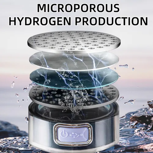 Miniatura 4 de BAVAP - Generador de agua de hidrógeno, capacidad de 1.5L, botella de agua deportiva portátil, recargable, verde