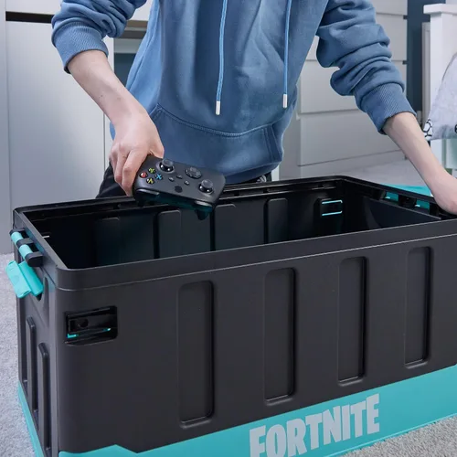 Miniatura 4 de Numskull Fortnite - Caja de almacenamiento de juguetes 2 en 1 y silla plegable, organizador de accesorios para juegos con tapa y asas