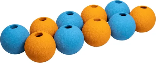 Miniatura 10 de Amazon Basics Juguetes para Perros, Pelotas de Goma Interactivas para Buscar, (Paquete de 2), 3 Pulgadas, Azul, Naranja