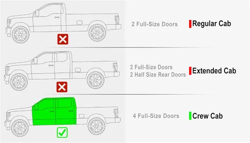 Miniatura 2 de APS Estribos tubulares negros de 6 pulgadas estilo desplegable con barras Nerf compatibles con Ford F150 SuperCrew Cab 2015-2026 y F150 Lightning