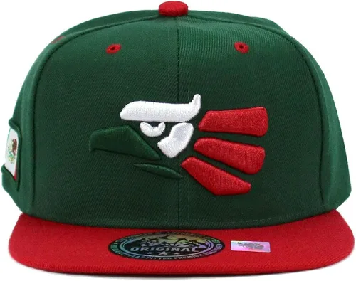 Miniatura 2 de Gorra de béisbol con diseño de águila mexicana hecha en México con cierre de pico plano