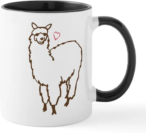 Miniatura 9 de CafePress A Is For Alpaca Taza de café de cerámica de 11 oz (11.0 fl oz)