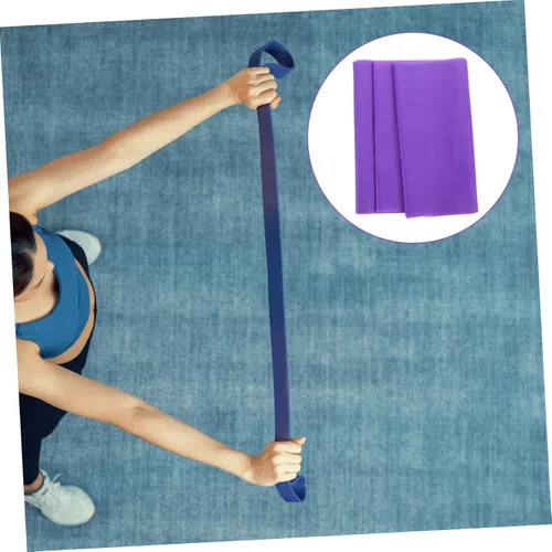 Miniatura 9 de TOYANDONA 3 bandas de resistencia moradas, ligeras, portátiles, elásticas para yoga, pilates, entrenamiento de fuerza, ballet, danza, terapia