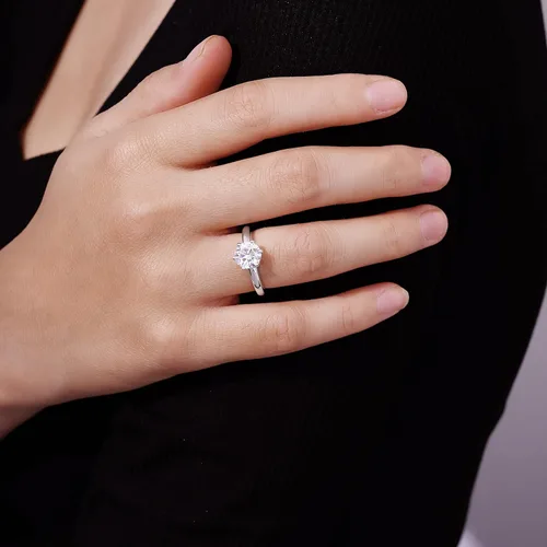 Miniatura 3 de Tienda Collection Sterling Silver Solitaire Ring set with Round Infinite Elements Cubic Zirconia