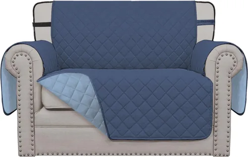 Miniatura 16 de Easy-Going - Funda para sofá, futón y sillón sin reposabrazos, reversible, resistente al agua, para mascotas y niños (azul oscuro/azul claro)