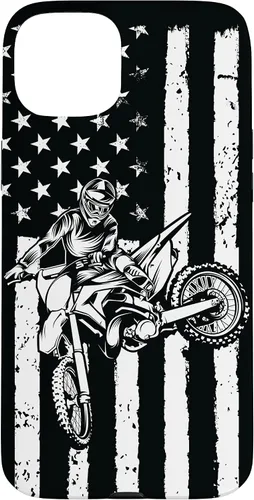 Miniatura 9 de Funda de motocross con bandera de Estados Unidos para iPhone 17
