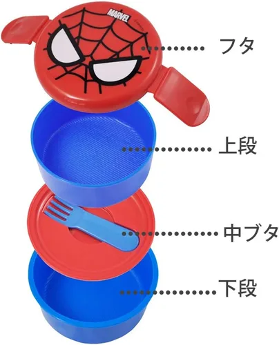 Miniatura 5 de Fiambrera redonda Spider-Man ONWR1 de dos etapas (importación de Japón) por Skater