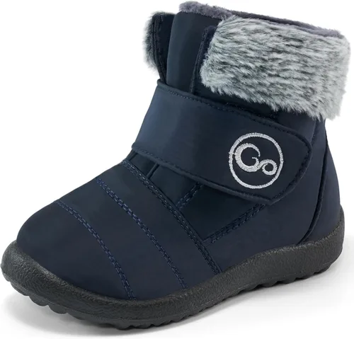 FUDYNMALC Girls Boys Winter Snow Boots - Comfortable Warm Toddler Winter Shoes Waterproof Lightweight Kids Ankle Booties Outdoor Walking