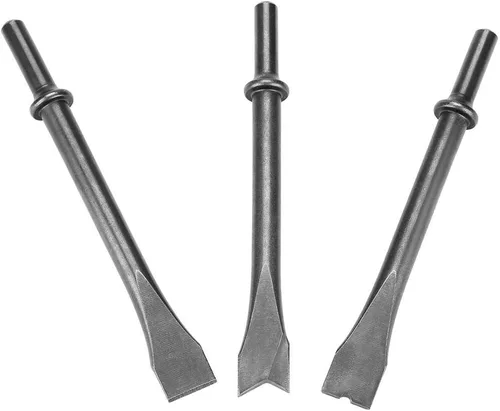 Miniatura 9 de Juego de cinceles de martillo neumático, 3 piezas, vástago redondo extra largo, juego de brocas de martillo neumático para martillo neumático