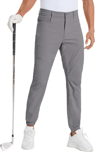 PULI Pantalones deportivos de golf elásticos para hombre con 4 bolsillos, impermeables, ajustados, para senderismo, casual, viajes, trabajo, para