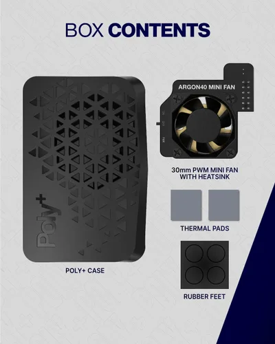 Miniatura 9 de Funda de plástico Argón Poly+ Funda de plástico Raspberry Pi 4 con ventilador controlable PWM y disipador de calor Parte superior extraíble