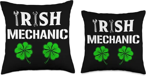 Miniatura 3 de St Patrick's Day Irish Mechanic-Machinist - Almohada de 16 x 16 pulgadas, multicolor