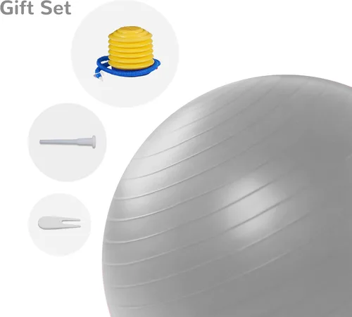 Miniatura 2 de Pelota de ejercicio, pelota de yoga, pelota de equilibrio de pilates, silla de bola con bomba antideslizante y antiestallidos para fitness, hogar