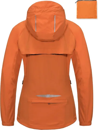 Miniatura 2 de Little Donkey Andy Chaqueta de correr de secado rápido para mujer UPF 50+ con mangas desmontables y capucha
