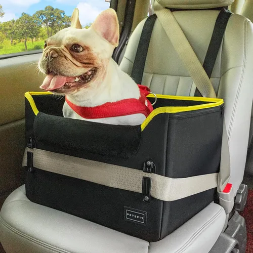 Miniatura 13 de PETSFIT Asientos de coche para perros pequeños – Hebillas de seguridad patentadas – Correa de seguridad – Asiento plegable elevador para perro